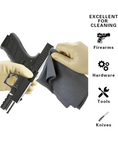 4PCS NP Gun Cleaning Cloth Rags - 12x12 Microfiber Towel for Polishing, Lint-Free Silicone Gun Wipes - Ideal for Firearm Cleaning & Protection - Buy Online on GoSupps.com