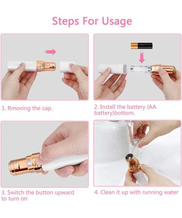 Face and Eyebrow Hair Trimmer - High-Tech Battery Operated Hair Removal | Travel-Friendly (White - Buy Online on GoSupps.com