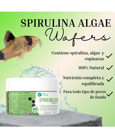 Spirulina Algae Wafers 100 ML Spirulina discs Plant food for bottom fish based on algae and spirulina Natural and balanced food for fish and invertebrates - Buy Online on GoSupps.com
