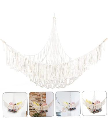 Beaupretty Yoga Ball Stand & Children's Hammock - Sully Plush Hanging Mesh Toy for Kids & Pets | Durable White Cotton Fitness Network - Buy Online on GoSupps.com