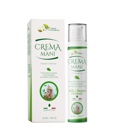 Hemp Phytomedical - Intensive hand cream with jojoba oil hemp oil aloe vera and glycerin |For dry and cracked hands.Immediate measure |50ml