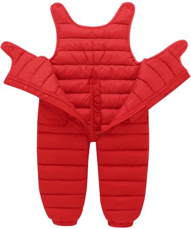 Maueau Baby Snow Bib Overalls | Toddler Winter Pants | Windproof Trousers | 6M-4Y | Tag 90/12 M | A-red - Buy Online on GoSupps.com