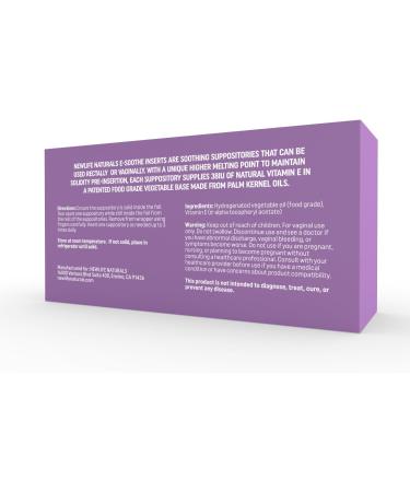 NewLife Naturals Vitamin E Suppositories 38IU - Natural Menopause Support for Vaginal Dryness & Irritation - Estrogen Free Feminine Care - 48 Inserts - Buy Online on GoSupps.com