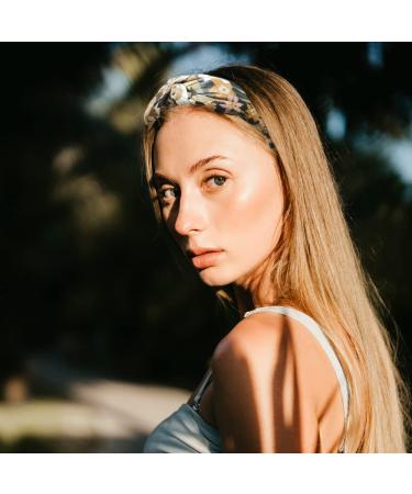 RACHEL ROY Shiny Floral Boho Headbands with Rhinestones - Non-Slip Elastic Hairbands for Women - Perfect for Outdoor Workouts and Parties - Buy Online on GoSupps.com