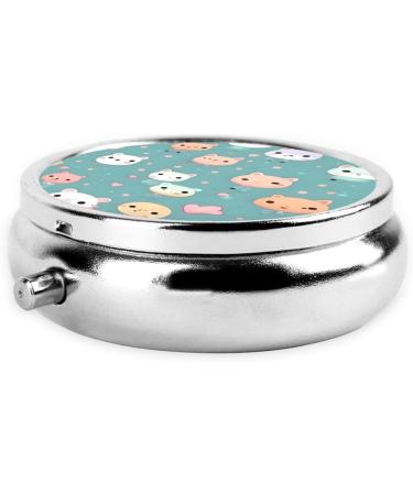 Buy Cute Fox Round Pill Box - 3 Compartment Portable Travel Organizer for Pills | Ideal for International Shipping - Buy Online on GoSupps.com