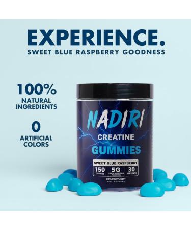 NADIRI Creatine Monohydrate Gummies 5g Creatine per Serving 150 Gummies Supports Muscle Strength Energy & Recovery for Men and Women - Buy Online on GoSupps.com