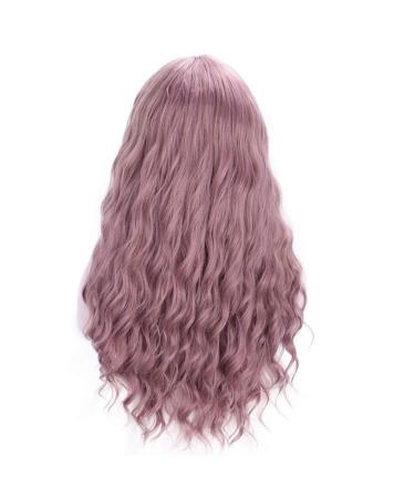 Woman With Long Mixed Brown Women Wig And Liu Haibo Heat-resistant Synthetic Wig 26 inch purple