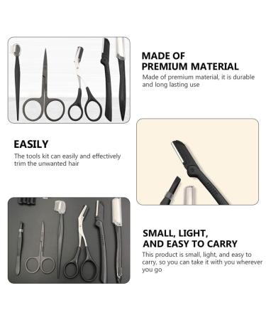 Frcolor Beauty Makeup & Eyebrow Tools Set - Stainless Steel Eyebrow Scissors & Facial Trimmer for Women - 12.6cm Precision Razor - Buy Online on GoSupps.com