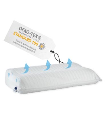 Snapbuy orthopedic pillow neck support pillow 80x40 pillows Antischernarchnarchk gers for side and back sleepers sleeping pillows ergonomic head pillow for cervical spine white 40 x 75 cm