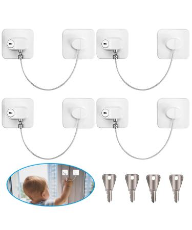 HBSFBH Refrigerator Lock 4 Pack Child Safety Locks for Windows Child Safety Locks for Windows Without Drilling Child Safety Locks for Cabinets Window Opening Limiters for Refrigerators Doors Cabinets Windows - Buy Online on GoSupps.com