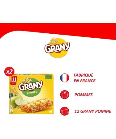 LU - La Bo te Grany - Assortiment de Barres C r ales pour Petit D jeuner ou Go ter - 8 Paquets soit 48 Barres - 4 x Grany Chocolat - 2 x Grany Pommes - 2 x Grany Brut Noisettes - Lot de 1 00kg Pommes Noisettes Chocolat Petit Format - Buy Online on GoSupps.com