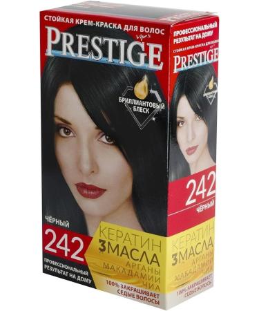  Vip's Prestige Resistant hair cream 242 Black "Vip's Prestige" with argan oil macadamia and chia/Krem-kraska volos kernyj (2sht) - Buy Online on GoSupps.com