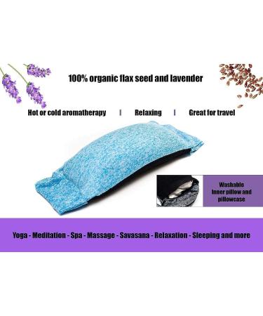 Idan Med Spa Lavender Eye Pillow - Hot and Cold Therapy for Yoga, Relaxation, and Sleep - Washable, Comfortable Design - Blue/Gray - Buy Online on GoSupps.com