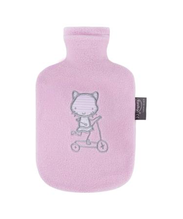 Fashy hot water bottle for children with fleece cover pink 0.8 L 1 pack (1 x 1 piece)