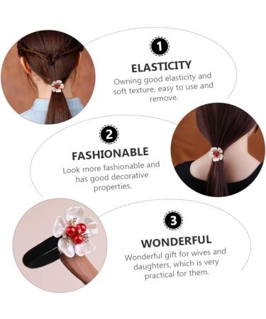 minkissy Hair Accessories Hair Rope Women Hair Accessories Multi-functional Hair Scrunchies Elastic Hair Bands Practical Hair Scrunchies Synthetic Shell Flower Resin Headgear Cute Miss - Buy Online on GoSupps.com
