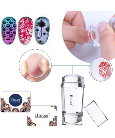 Biutee 15pcs Nail Stamping Plates Set with Stamper, Scraper, and Storage Bag - Manicure Art Vintage Ethnic Leaves Flowers Animal Image Stamp Kit - Buy Online on GoSupps.com