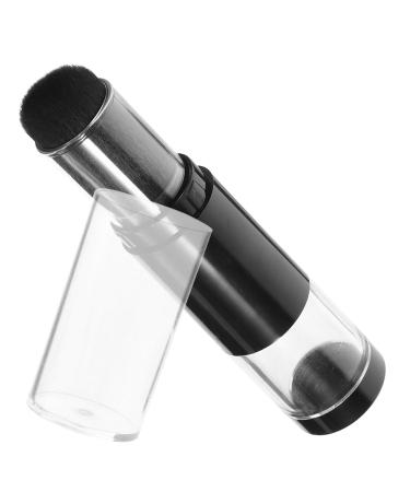 Retractable Makeup Brush Foundation Brush Foundation with Refillable Loose Powder Bottle for Color Highlight Contour Blush Powder Cosmetics