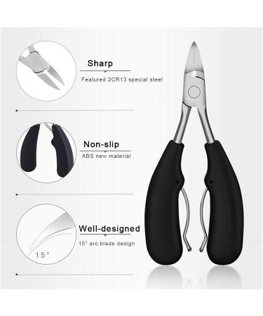 PSGS 1pc Beauty Sharp Curved Paronychia Remover Nail Scissors Manicure Toes Dead Skin Pliers Trimming Nail Clipper Nipper (Color : Black) Black blue - Buy Online on GoSupps.com
