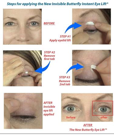 Butterfly Invisible Double Eye Lift - Instant Eye Lift Adhesive Strips - Buy Online on GoSupps.com