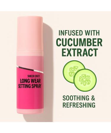 Long Wear Makeup Setting Spray - 12-Hour Hydrating Mist for All Skin Types Lightweight Oil-Free Makeup Finishing Spray with Cucumber Extract & Matte Finish 2.2 fl oz - Buy Online on GoSupps.com