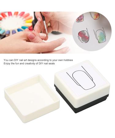 Nail Art Stamper for Square Nails - Reusable Hand-Painted Manicure Tool with Cover for DIY Designs - Buy Online on GoSupps.com