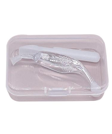 The tweezers made of soft silicone for inserting contact lenses portable organizational holders accessories soft contact lens remover and inserting tool set Transparent color