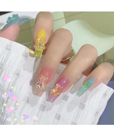 3D Mix Assorted Color Nail Charms Acrylic Multi Cute Nail Art Charms Hollow Candy Jewelry Nail Supplies for Nail Art Design DIY Crafts Accessories (Multicolor) (Multicolor) - Buy Online on GoSupps.com