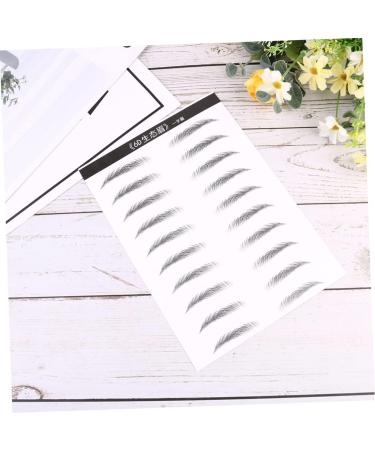 Mipcase 2 Pairs Black Makeup Simulation Eyebrow Sticker Artificial Eyebrow Patch Eyebrow Stickers 6d Hair 21.00X15.00X0.01CM Black - Buy Online on GoSupps.com