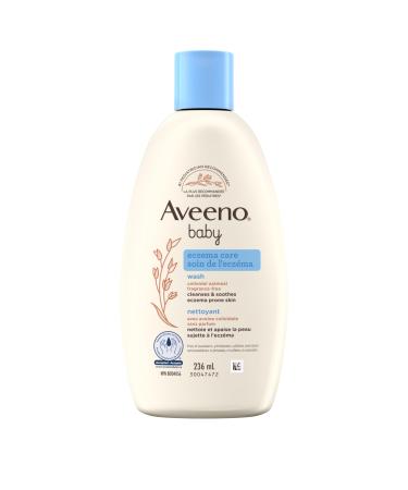 Aveeno Baby Eczema Care Wash With Colloidal Oatmeal for Extra Dry Skin Tear Free and Unscented 236 ml Body Wash New (236mL)