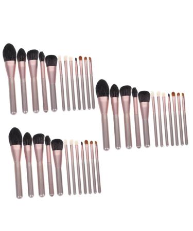 POPETPOP 3 Sets Makeup Brush Set Beauty Kit Women s Suits Makeup Tools Eye Brush for Makeup Supple Makeup Brush Synthetic Foundation Brush Girls Suit Portable Miss Cosmetic Brush Wooden