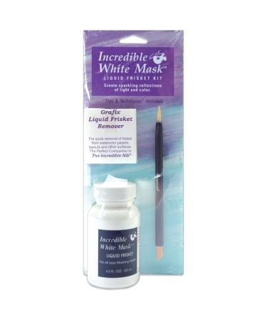 Grafix Kit Includes 4.5 Ounce Bottle of White Mask  Incredible Nib  Our Liquid Frisket Remover  and An Instructional Booklet  4-1/2 oz