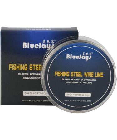 0.5mm 100m 26lb Nylon-Coated Stainless Steel Fishing Leader Wire - Buy Online on GoSupps.com