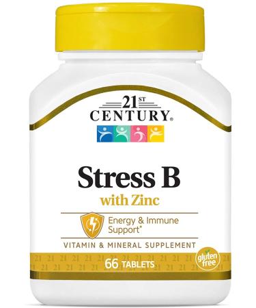 21st Century Stress Vitamin B with Zinc 66 Tabs