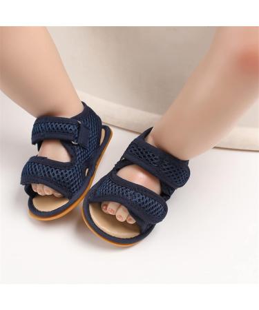 RVROVIC Baby Sandals - Soft Anti-Slip Sole for Boys & Girls | Toddler First Walkers | 0-6 Months | Dark Blue - Buy Online on GoSupps.com