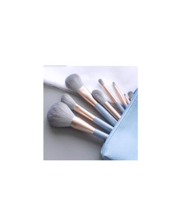 Professional Synthetic Makeup Brush Set - Foundation Blending Concealer Eyeshadow & Blush - Blue - Buy Online on GoSupps.com