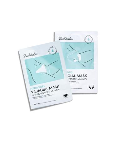 Bushbalm Hydrogel Vajacial Mask - Hydrating Mask with Hyaluronic Acid and Aloe Vera to Cool and Soothe Skin Post-Hair Removal  1 Full Mask Set 1 Count (Pack of 1)