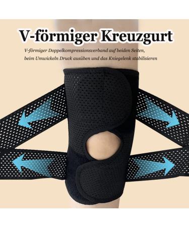 Anampion Kniebandage | Adjustable Knee Protectors with Patella Opening | Velcro Fastener | For Men & Women | Relief for Swollen ACL Tendons | Black XXL - Buy Online on GoSupps.com