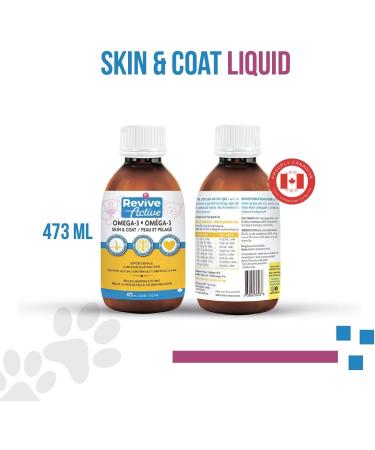 Revive Active - Omega 3 Liquids for Dogs and Cats 473ml Skin and Coat Supplement - Promotes Cognative Health Maintain Well Being -Supports Renal and Cardiovascular Funtions. - Buy Online on GoSupps.com