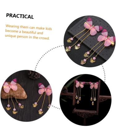minkissy 3 Pairs Hanfu Butterfly Headdress Tassel Hairpins Butterfly Hair Accessories Kid Hair Clips Metal Hair Claw Clips Hairpin with Tassel Hanfu Hair Clip Chinese Tassel Hair Clip Girl - Buy Online on GoSupps.com