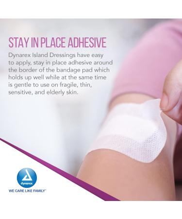 Dynarex Island Dressings - Sterile Wound & Blister Bandages | Highly Absorbent Adhesive 6 x6 25 Dressings per Box - Fast International Shipping - Buy Online on GoSupps.com