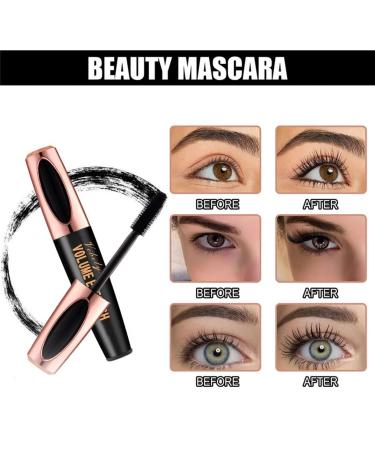 3 Pack Waterproof 4D Silk Fiber Lash Mascara - Smudge-proof, Long-Lasting Black Mascara for Thickening and Lengthening Lashes - Buy Online on GoSupps.com