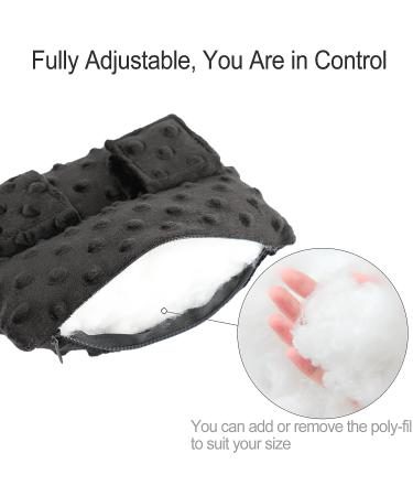 HapiPoppy Arm Sling Shoulder Cushion - Comfortable Support for Arm, Elbow, and Wrist Injuries - Minky Dot Black - For Women, Men, and Kids - Buy Online on GoSupps.com