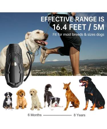 Anti Barking Device Ultrasonic Small & Portable Stop Dog Barking Device Handheld No Bark Dog Barking Control Device with Widely Control Range Bark Stopper for Puppy Small Large Dog Outdoor Indoor Black#201 - Buy Online on GoSupps.com