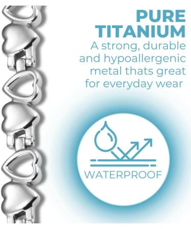 Buy Willis Judd Women's Love Heart Titanium Magnetic Therapy Bracelet - Adjustable & Stylish International Shipping - Buy Online on GoSupps.com