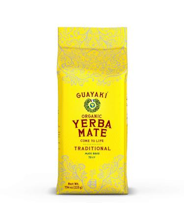 Guayaki Yerba Mate, Organic Traditional Single Serve, 7.9 Ounces (75 Tea Bags), 40mg Caffeine per Serving, Alternative to Tea, Coffee and Energy Drinks 75 Count (Pack of 1)