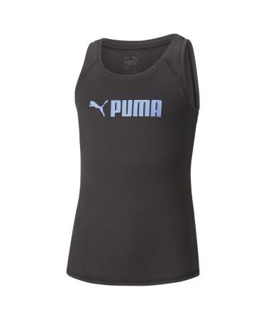 PUMA Girls Fit Layered Tank G (Kids Specif) Tank 140 Black