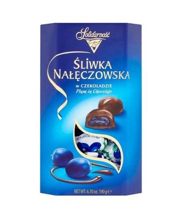 Solidarnosc Candied plum in cocoa mass covered in chocolate 190 g