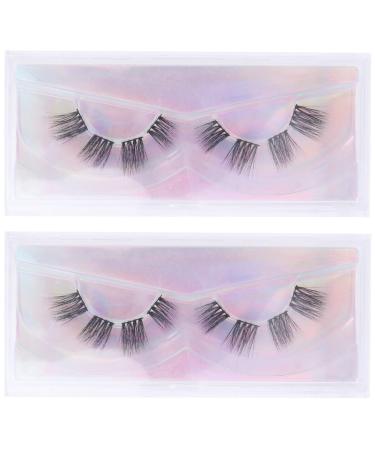 FOMIYES 2 Pairs Segmented Lashes Dress Costume Eyelashes Fake Long Eyelash Makeup Faux Eyelash Segmented False Eyelashes Dramatic Eyelashes Natural Makeup Tools Soft 5d High-grade Fiber