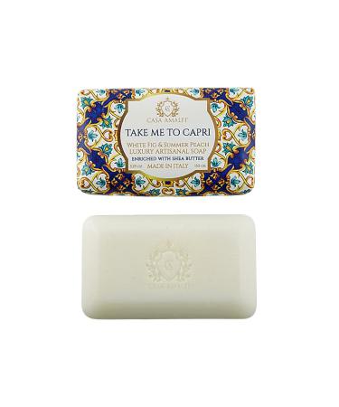 CASA AMALFI - Luxury & Artisanal Solid Soap with shea butter 100% Vegan & Natural Ingredients Plastic-free & Animal-Cruelty Free (Take me to Capri)