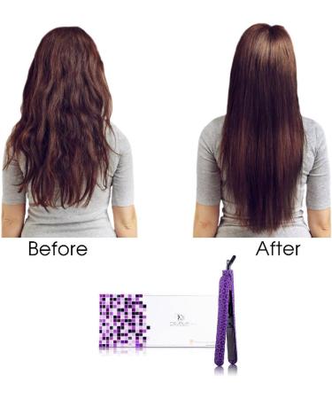 Royale Ionic Flat Iron & Curler 2 in 1 - Luxury Ceramic Tourmaline Hair Straightener + Predire Robe - Anti-Frizz Single Pass Purple Leopard - Buy Online on GoSupps.com
